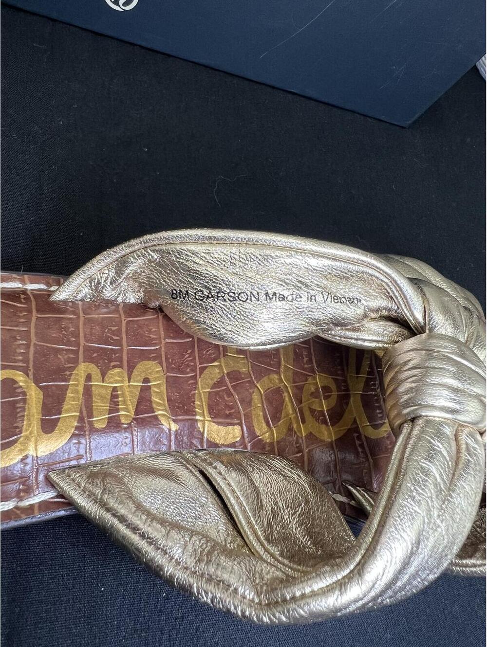 SAM EDELMAN Gold Leather Sandals Sizen8 - Picture 8 of 9